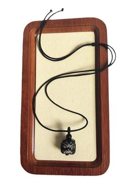 情侣款银曜石国潮醒狮陨石吊坠