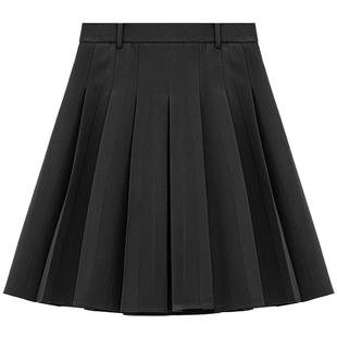 LAGOGO灰色通勤百褶裙女士拉谷谷2026年春季新款梨形伯克利半身裙