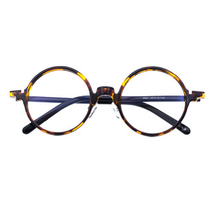 正圆形复古溥仪眼镜圆框男款道具玳瑁色镜架女账房先生透明椰子灰