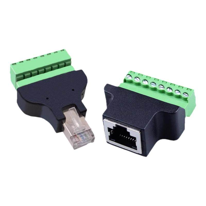 益德胜rj45免焊8pin端子网络延长网线连接器转接端子电源线8C转接