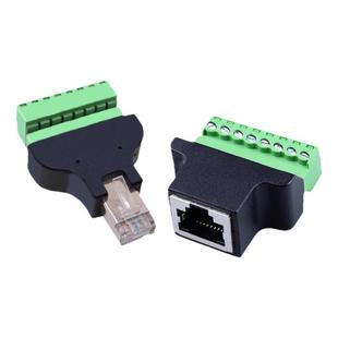 益德胜rj45免焊8pin端子网络延长网线连接器转接端子电源线8C转接