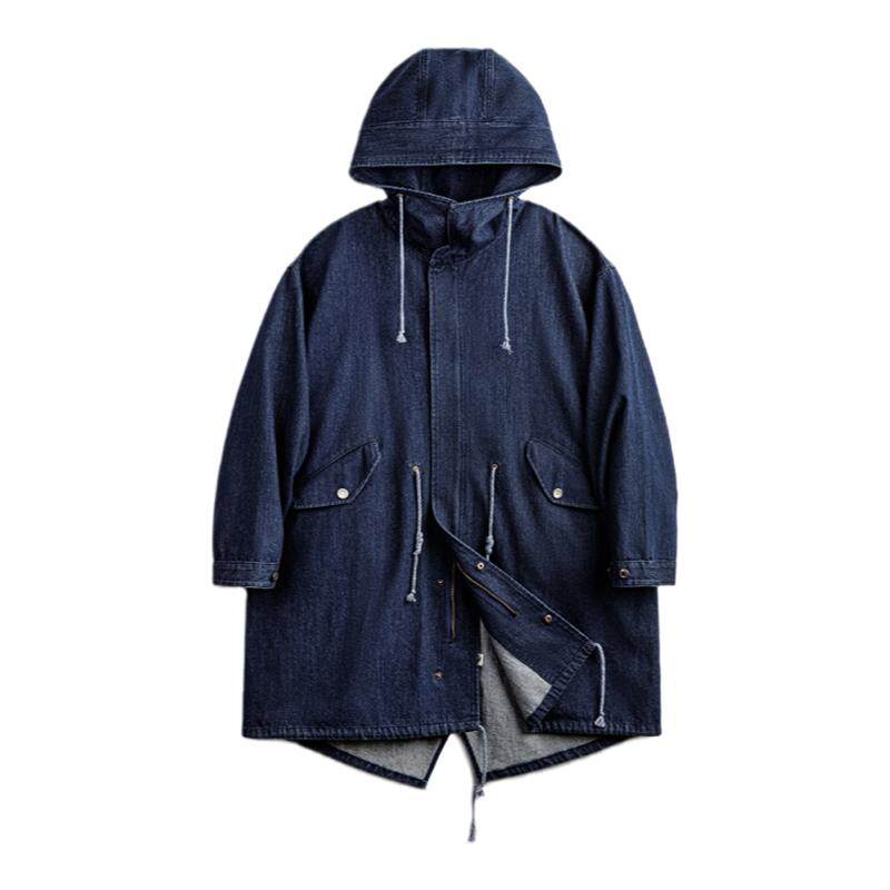 马登工装美式M51牛仔鱼尾风衣