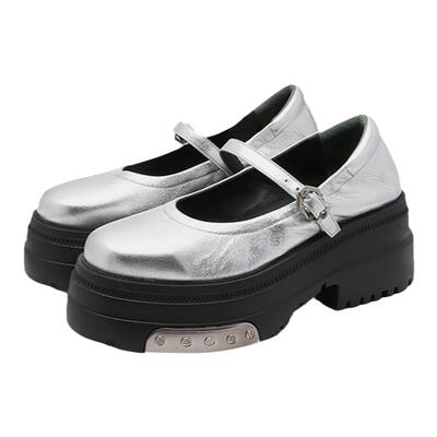 BLOCCO5浪漫休闲玛丽珍小皮鞋