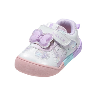 百丽童鞋2025秋季新款蝴蝶结女童幼童稳步鞋宝宝休闲鞋幼儿运动鞋