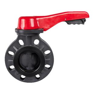 宝蒂UPVC手柄蝶阀PVC对夹式耐腐蚀耐酸碱手柄式PVC蝶阀D71X-10U