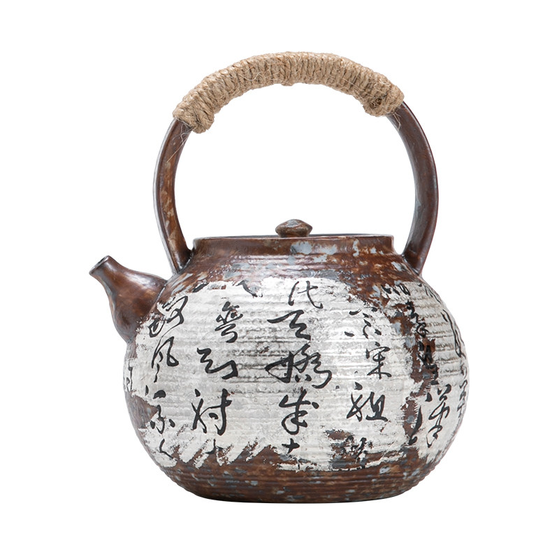 粗陶提梁壶带过滤茶水壶泡茶壶
