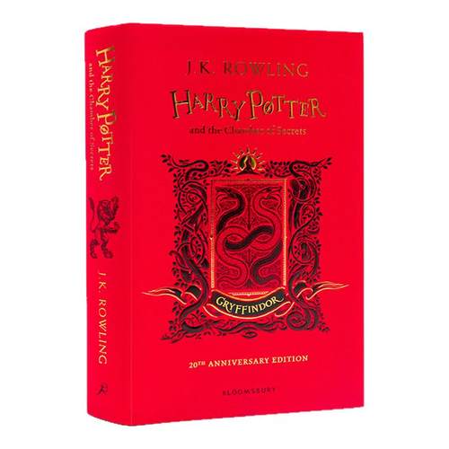 进口英文原版正版 哈利波特与密室 格兰芬多学院珍藏版 20周年纪念精装版Harry Potter and Chamber of Secrets J.K.罗琳 科幻小说
