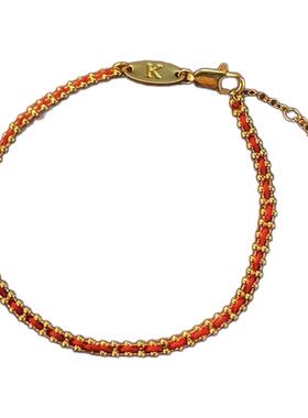 本命年法国红绳手链高级感轻奢