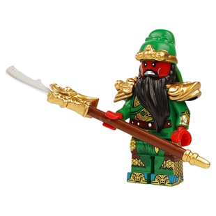 迪库三国小侠演义人仔战马诸葛亮国潮风武将关羽士兵积木男孩玩具