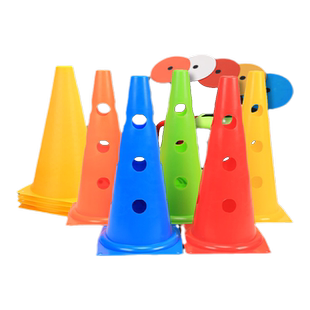 篮球训练辅助器材足球标志桶训练装备体能训练障碍物标志杆标志碟