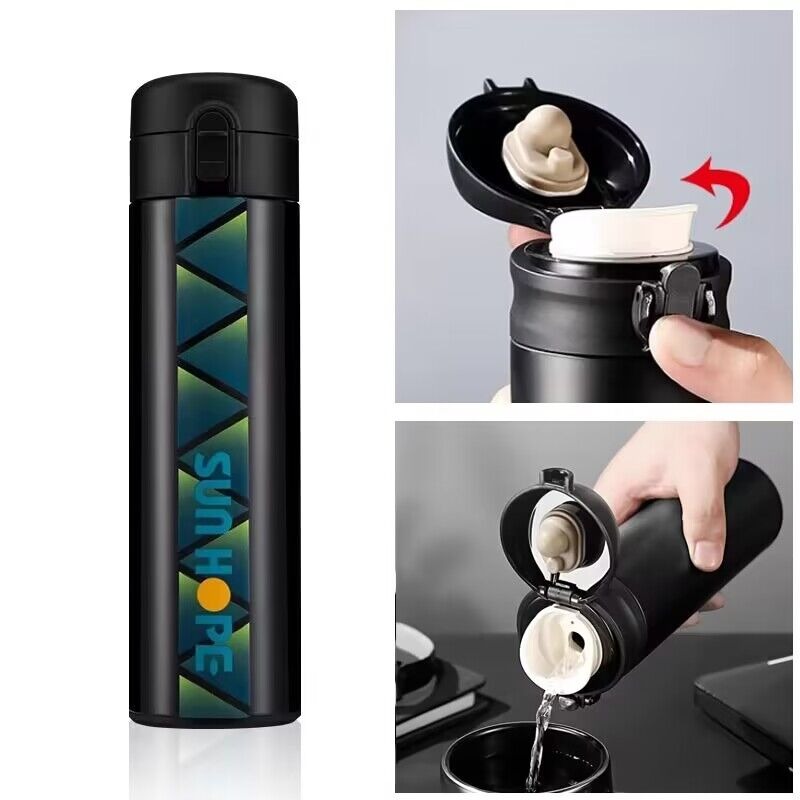 适配尚赫宏量 保温杯通用盖 配件  盖防漏弹跳盖子硅胶密封瓶盖杯