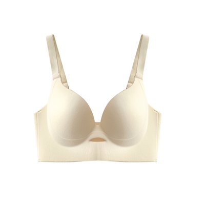 纯欲缎面褶皱杯面大码女士