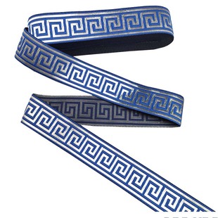 长城花边古装汉服领口腰带装饰仿古回纹花边辅料提花中式民族织带