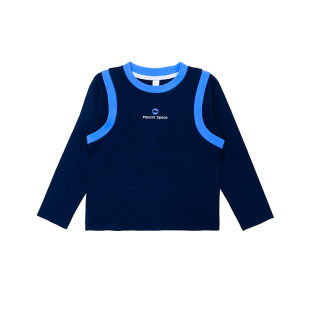 山系户外儿童速干衣2026春季男童女童运动假两件修身上衣亲子装