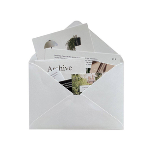 【可书写信封】适用于店内卡片 共26色纯白色和牛皮色哑光加厚款