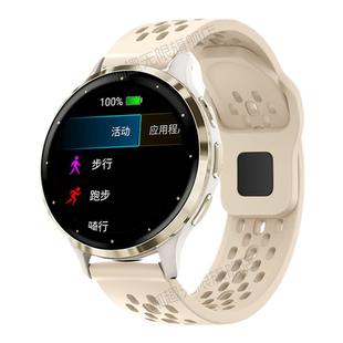 适用佳明Forerunner165/245/255/265表带Garmin手表2s运动透气3s防水硅胶Vivoactive/venu/sq/Vivomove/style