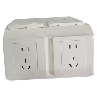 实验室86型插座盒插座底盒实验台桌面斜三角岛式钢制不锈钢插座盒