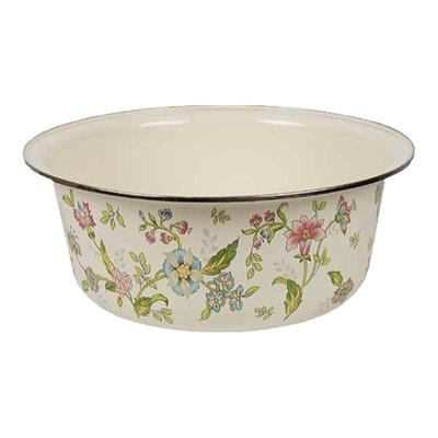 珐琅搪瓷盆带盖家用高端和面盆食品级洗菜洗脸盆揉发面铁洋瓷盆子