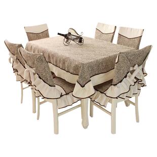 新中式茶几桌布布艺长方形台布餐桌布椅垫餐椅套套装椅子套罩现代