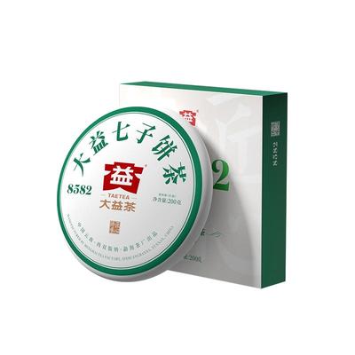 大益普洱茶经典8582生茶200g饼茶