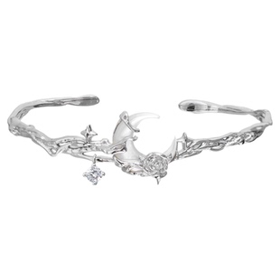 月馥系列 原创小众月亮玫瑰手镯高级感冷淡镶钻甜酷手链2024新款