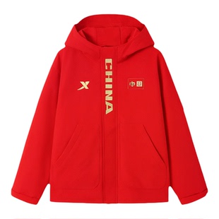 特步儿童男大童冲锋衣2025冬季款宽松防水保暖两件套6754251C4401