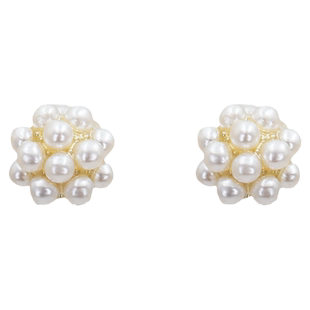 S999纯银针珍珠耳钉2025年新款潮养耳洞耳环女小巧气质高级感耳饰