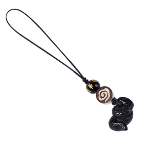 天然黑曜石挂件属老鼠牛虎兔龙蛇马羊猴鸡狗猪十二生肖吊坠手机链