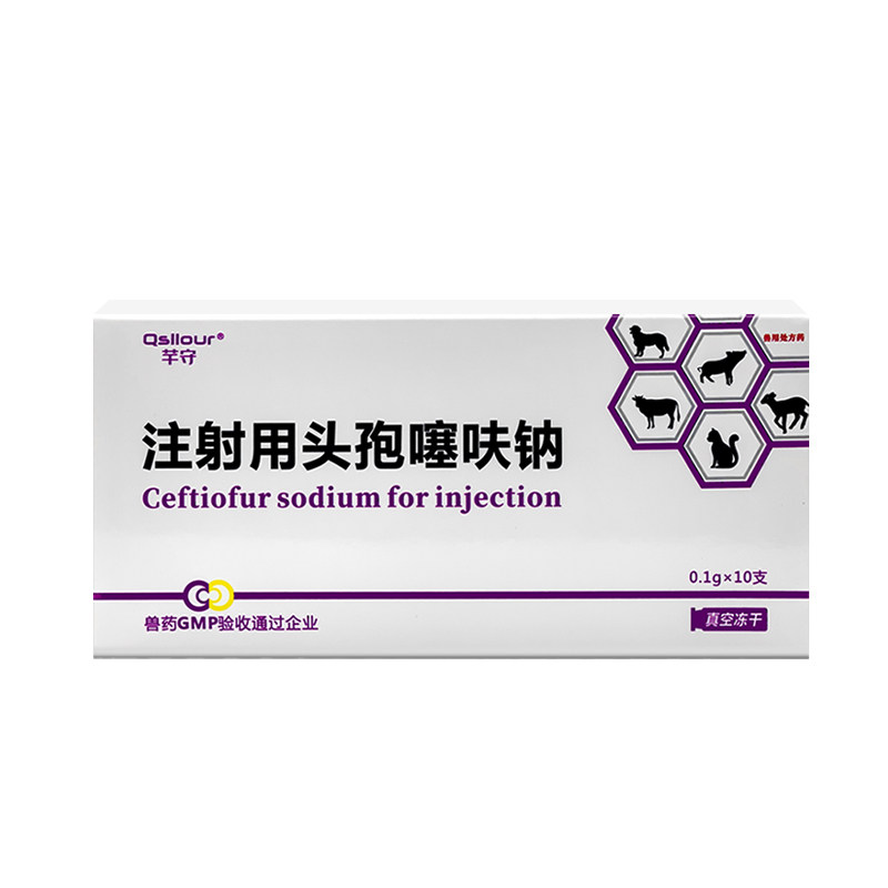 头孢噻呋钠注射兽用0.1g猫咪狗狗消炎针剂宠物犬猫用退烧药注射液