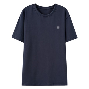 浪莎男士睡衣纯棉短袖T恤上衣夏季圆领宽松休闲可外穿单件家居服