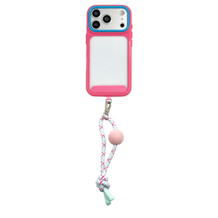 kaia 韩系ins元气糖果色撞色适用于苹果17promax手机壳iphone16pro新款17女14pro带挂绳15pro全包防摔手机套