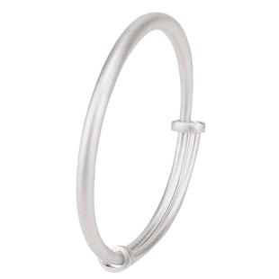 彩云泰足银9999宝宝银手镯婴儿古法对镯可刻字手工周岁礼亲子款