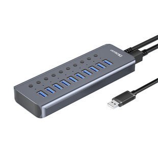 usb3.0高速分线器扩展器集线器10/15/20口hub笔记本电脑外接带电源供电独立开关控制直播手机充电