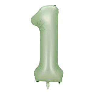 生日气球数字装饰周岁男孩女孩场景儿童布置橄榄绿色40寸1岁