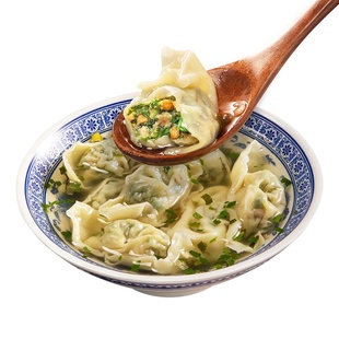 鹿有有苏州荠菜大馄饨猪油渣柴火馄饨苏式云吞混沌速食早餐小吃