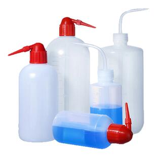 塑料洗瓶弯头冲洗瓶白嘴红嘴洗瓶实验室清洗瓶250ml500ml250ml