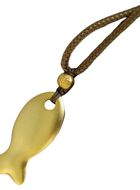 足银9999金鲫鱼年年有余毛衣链