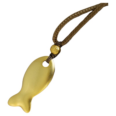 足银9999金鲫鱼年年有余毛衣链