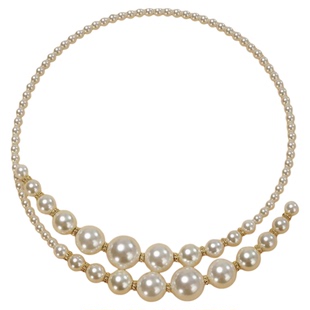 多层闪钻珍珠项圈choker颈链轻奢小众脖颈项饰宴会礼服项链配饰女