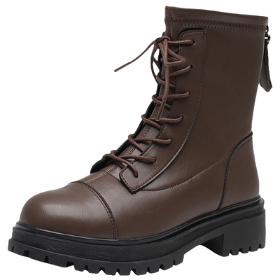 大东厚底马丁靴粗跟增高短靴