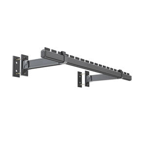 阳台栏杆晾衣架防盗窗网免打孔侧装晾衣杆固定铝合金阳台吊挂横杆