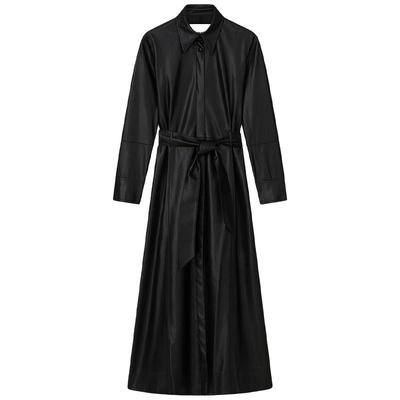 Nanushka经典黑色女士衬衫裙