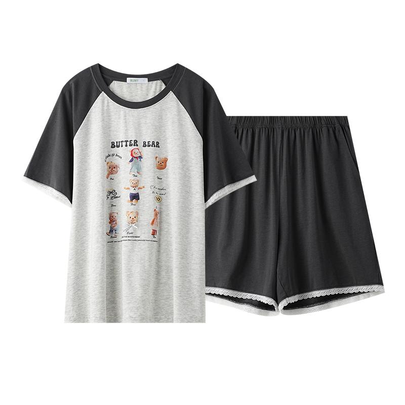 美季美优睡衣女士夏季薄款2026新款天丝棉短袖短裤休闲套装家居服