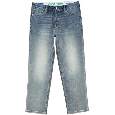 杰克琼斯九分直筒牛仔裤