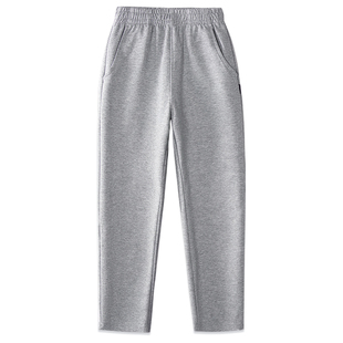 男童灰色长裤运动裤初高中生加绒纯棉儿童学生深蓝藏青色校服裤子