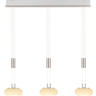 德国柏曼法式奶油风护眼餐厅吊灯全光谱轻奢三头简约吧台餐桌灯具