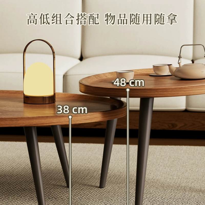 跨境批发北欧小圆形迷你矮简约茶几小户型咖啡家用桌阳台桌床头