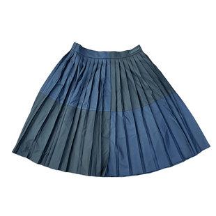 Studio1till8 弱撞色拼接设计A字百褶裙秋冬中长款细褶半身裙