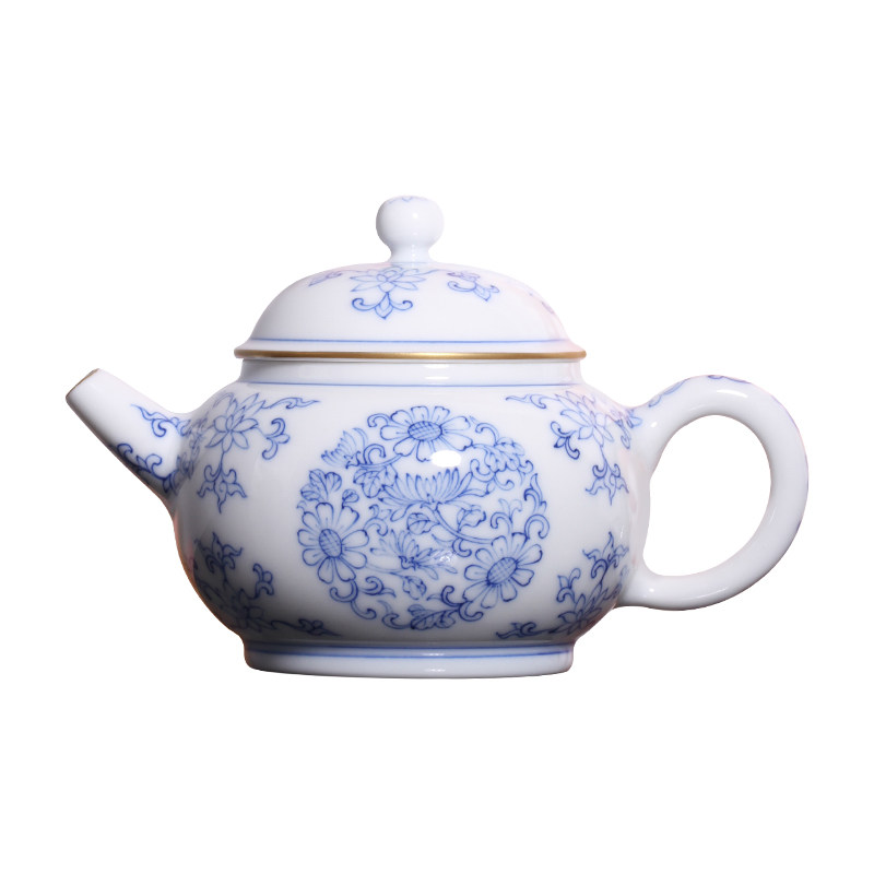 自慢堂景德镇陶瓷手绘青花泡茶壶