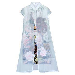 （捡漏S-2XL）华艺嘉年2025短袖时尚旗袍仙气飘飘汉服浅绿色撤柜